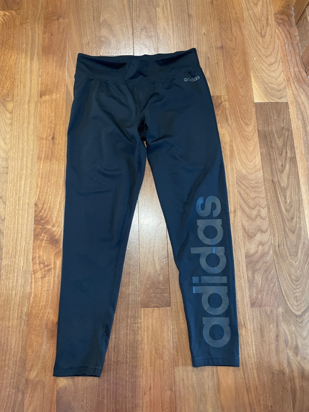 adidas Black Logo Side-Panel Leggings